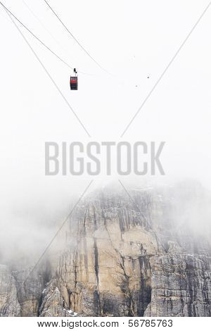 Cable Car in the Dolomites, Lagazuoi, Italy