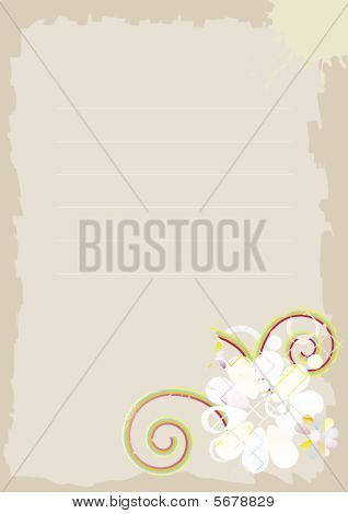 Fond beige avec des fleurs de printemps