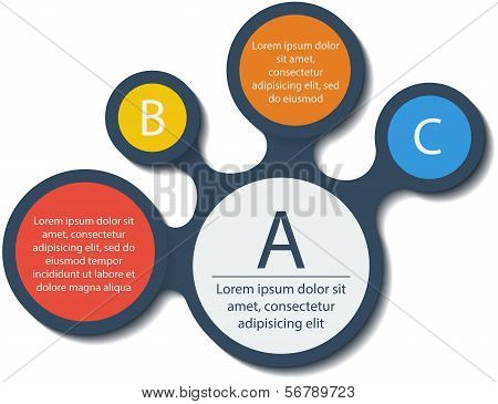 Metaball infographic elements. Vector.