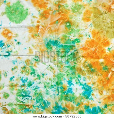 Abstract Pattern On Handmade Silk Batik