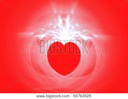 Valentine on a red background
