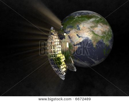 Earth - eksplosion - 3D