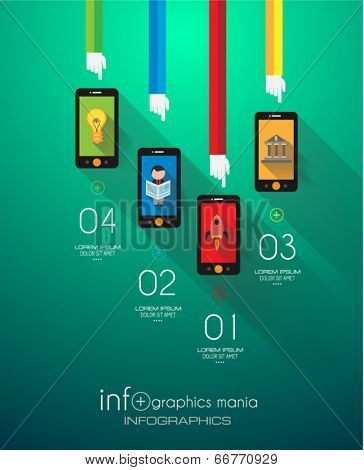 Flat UI design concepts for unique infographics, seo, web template branding. Concepts eÃ?Ã?Ã?ÃÂ²ements for web banners and brochure or covers.