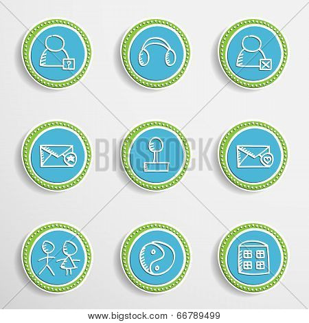 Web Buttons with Drawing Icons