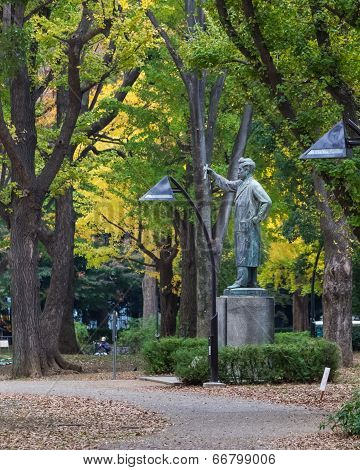 Noguchi Hideyo Statue in Tokyo