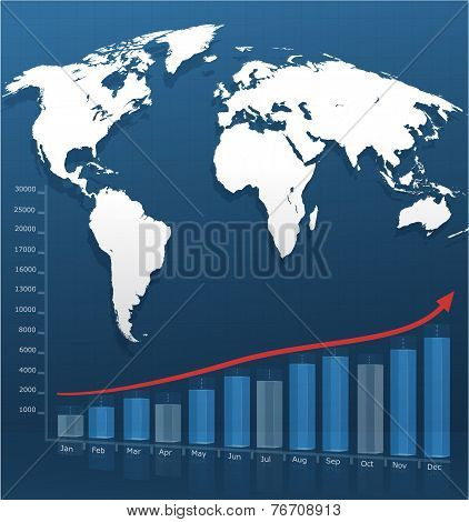 Strategic Background With A Paper Map Of The World