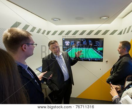 Berlin, Germany - November 11, 2014: Sap Vice President Rolf Schumann Talks How Big Data Software He
