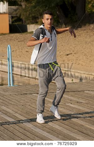 Michal Andrzejewski From Band Jurad, Poses At His Video Clip