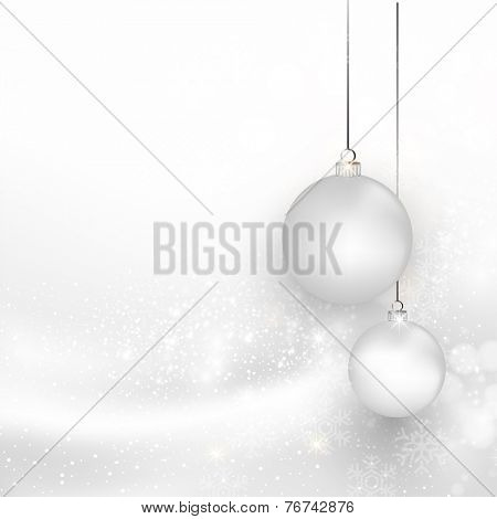 Christmas silver background with snowflake, easy all editable