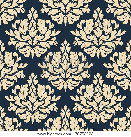 Close up seamless arabesque floral pattern