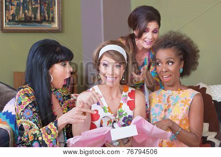Happy Woman With Gift