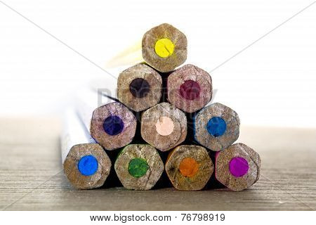 Color Pencil On Wood Pattern