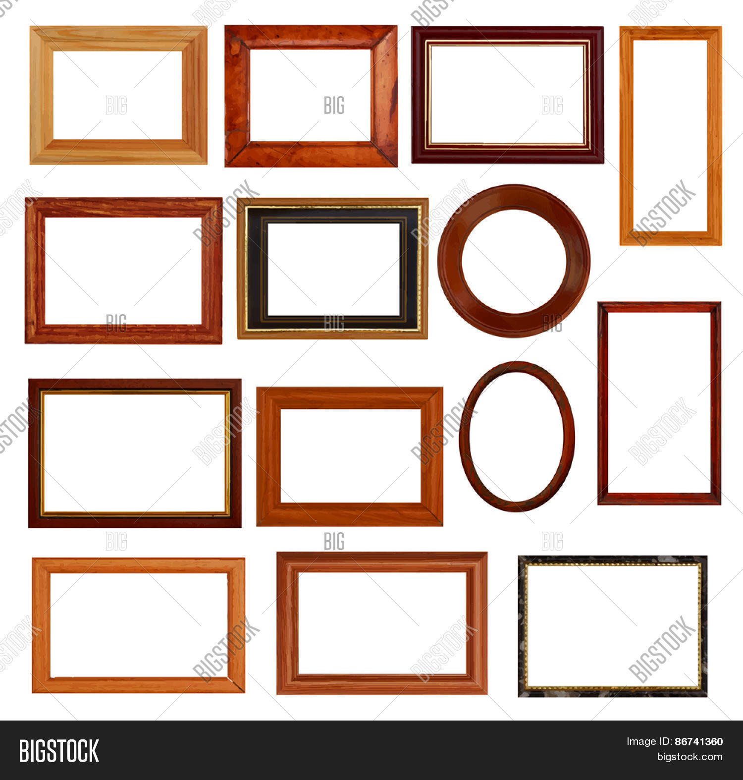 Vintage Frames Set, Vector & Photo (Free Trial) | Bigstock