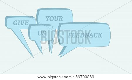 Give Me Feedback Speech Bubbles