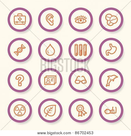 Medicine web icons set
