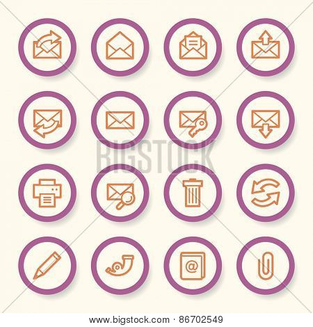Email web icons set