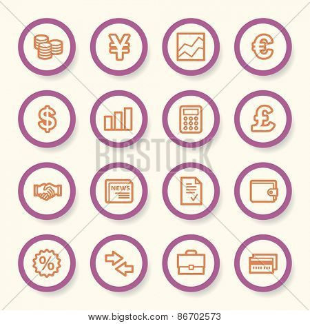 Finance web icons set