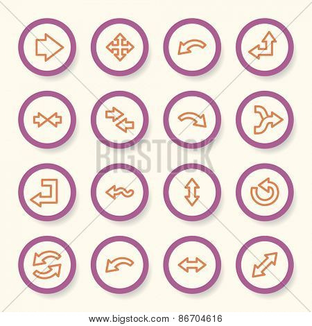 Arrows web icons set