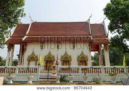 Temple with sky background