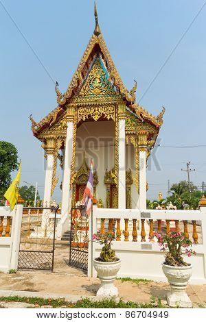 Temple with sky background