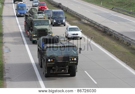 Dragoon Ride - US Army Convoy Drives Through Czech Republic
