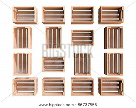 Group Of Wooden Crates