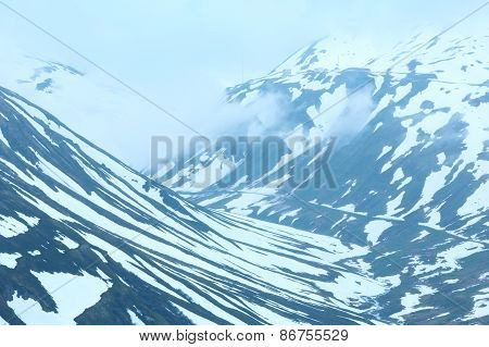 Summer Mountain Landscape (oberalp Pass, Switzerland)
