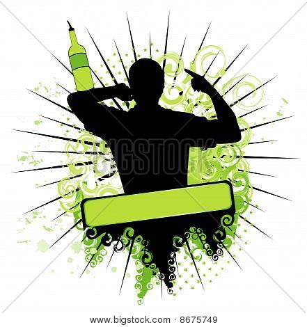 silhouette di barman