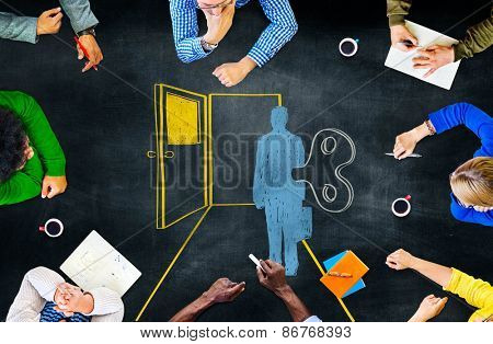Wind Up Forced Management Take Control Brainwashed Concept