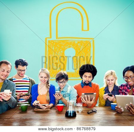 Password Privacy Log in Sucurity Lock Guard Concept
