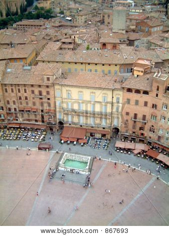 Sienna Piazza vom Glockenturm