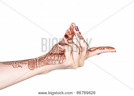 Bronchial Mudra With Henna