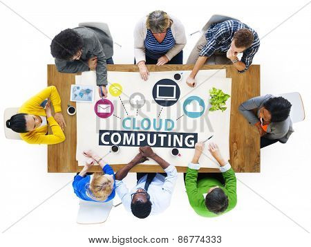 Cloud Computing Network Online Internet Storage Concept