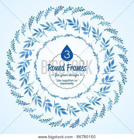 Set Watercolor Frame