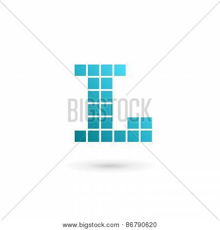 Letter L Mosaic Logo Icon Design Template Elements