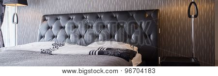 Close-up Of Comfortable Bed