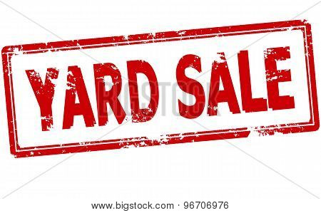 Rubber stamp with text yard sale inside vector illustration