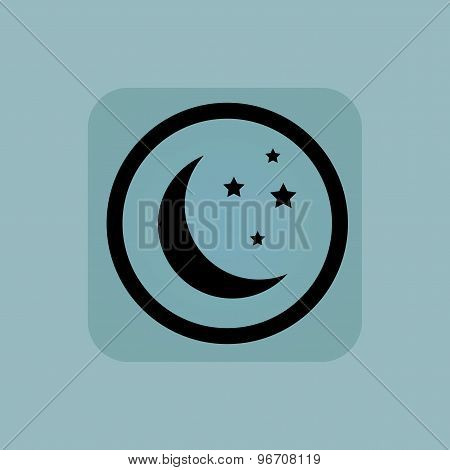 Pale blue night sign