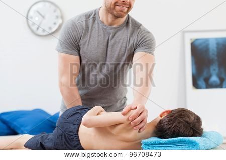 Young Patient During Neurological Physiotherapy