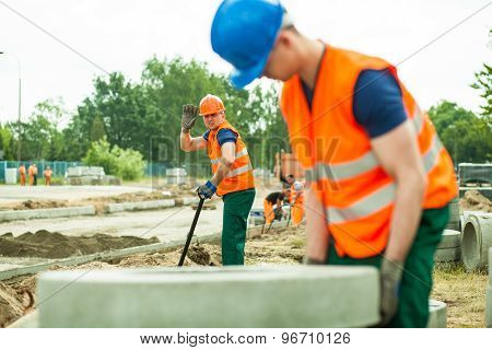 Working At Road Construction
