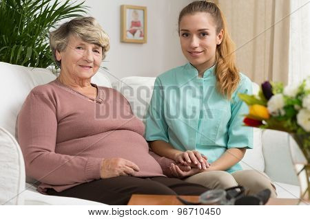 Senior Lady In Rest Home
