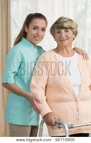 Old Lady With Zimmer