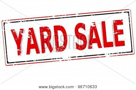 Rubber stamp with text yard sale inside vector illustration