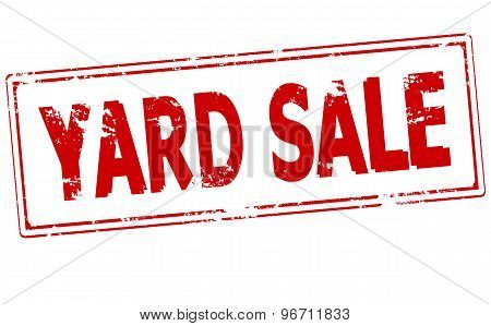 Rubber stamp with text yard sale inside vector illustration
