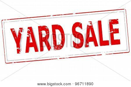Rubber stamp with text yard sale inside vector illustration