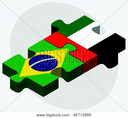 Brazil And United Arab Emirates Flags