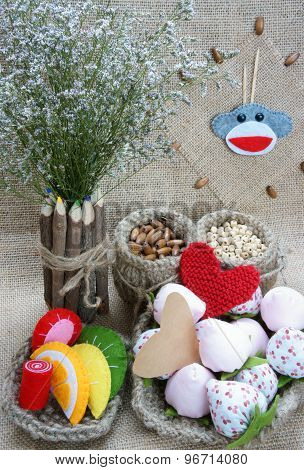 Monkey, Happy New Year 2016, Time, Clock, Handmade Fruit