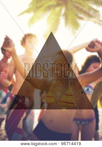 Summer Togetherness Friendship Triangle Copy Space Concept