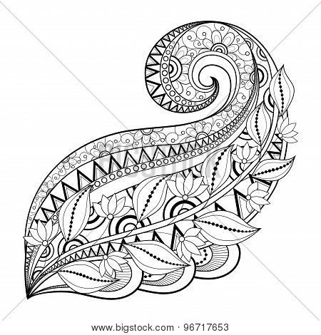 Vector Monochrome Floral Background