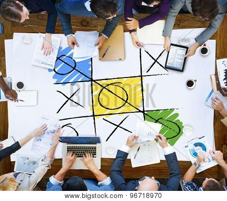 Leisure Game Tic Tac Toe Competition Challenge Winner Concept